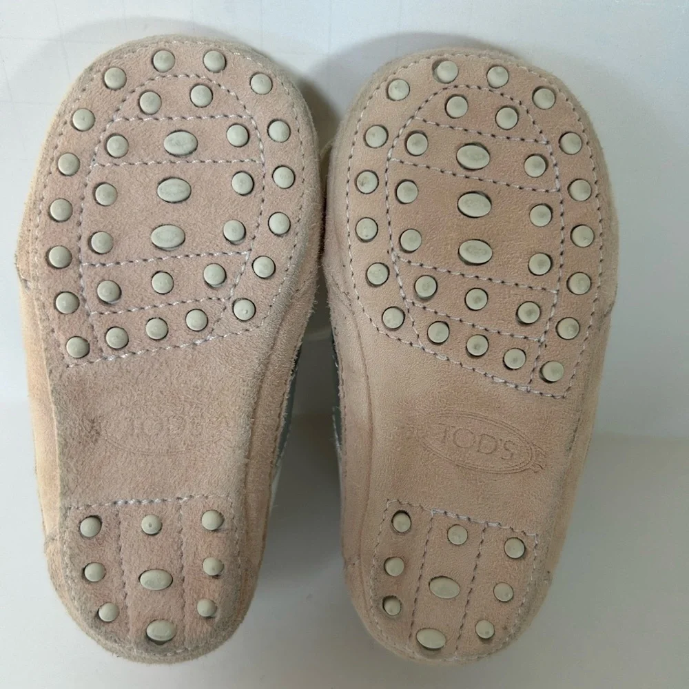 TOD’S Junior Baby Silver and Tan Shoes